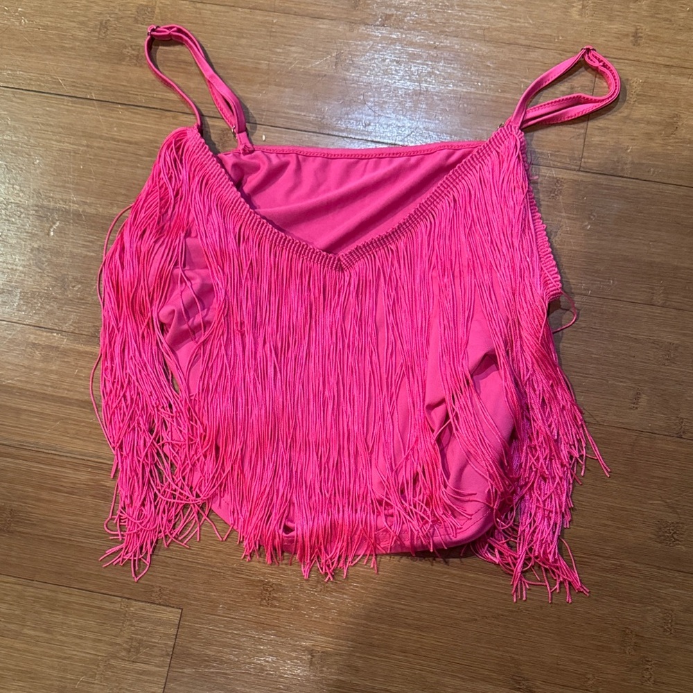 Pink Fringe Women's Top